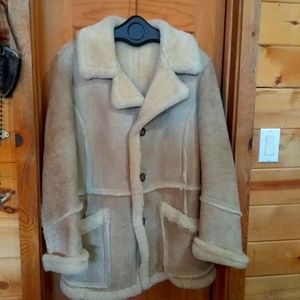 Suede Patchwork Shearling Leather Coat